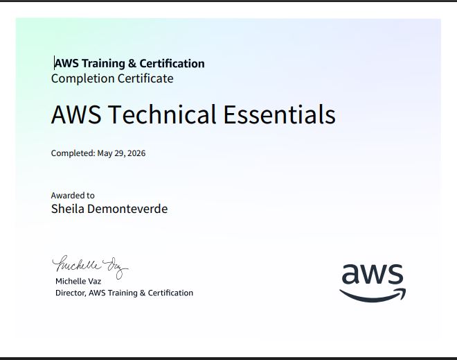 AWS Technical Essentials certificate